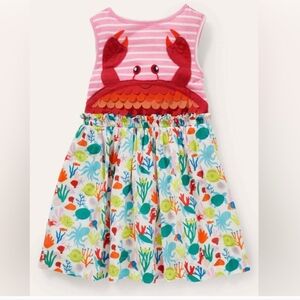 Mini Boden Crab and Sea Life Dress Sz 6/7